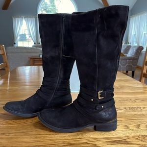 Steve Madden Albany black leather boots